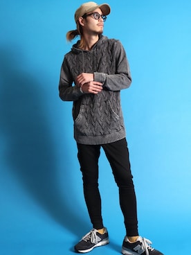 「KANGOL（カンゴール）のアイテム（キャップ）」を使った、【BAYBLO】Officialさん（メンズ・172cm）の冬コーディネート