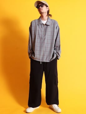 「KANGOL（カンゴール）のアイテム（キャップ）」を使った、【BAYBLO】Officialさん（メンズ・172cm）の冬コーディネート