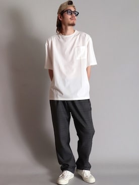 「KANGOL（カンゴール）のアイテム（キャップ）」を使った、【BAYBLO】Officialさん（メンズ・172cm）の春コーディネート