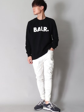 「BALR.（ボーラー）のアイテム（スウェット）」を使った、【BAYBLO】Officialさん（メンズ・174cm）の冬コーディネート