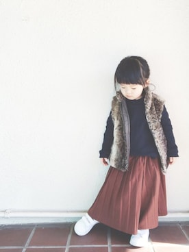 「おとなコーデ」｜akarinaさん（キッズ・90cm）の冬コーディネート