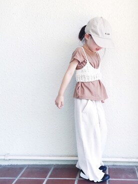 「CLANE（クラネ）のアイテム」を使った、akarinaさん（キッズ・100cm）の夏コーディネート