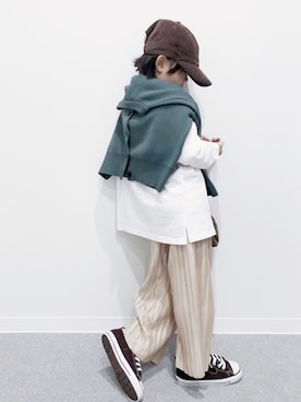 「URBAN RESEARCH Sonny Label（アーバンリサーチサニーレーベル）のアイテム（帽子）」を使った、akarinaさん（キッズ・110cm）の秋コーディネート
