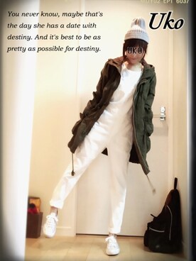 「Another Edition（アナザーエディション）のアイテム（オールインワン・サロペット）」を使った、UKOさん（レディース・152cm）の秋コーディネート