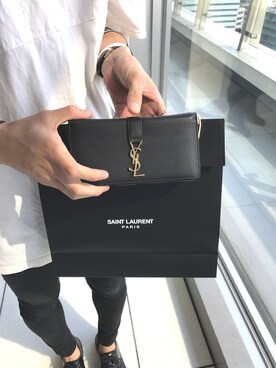 「SAINT LAURENT PARIS（サンローランパリ）のアイテム（財布/小物）」を使った、x_naxyu_xさん（メンズ・183cm）の夏コーディネート
