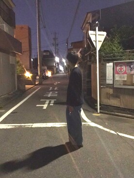「neonsign」｜「アイテム（スウェット）」を使った、x_naxyu_xさん（メンズ・183cm）の秋コーディネート