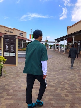「SENSE OF PLACE by URBAN RESEARCH（センスオブプレイスバイアーバンリサーチ）のアイテム（ノーカラージャケット）」を使った、エビすけさん（メンズ・171cm）の春コーディネート