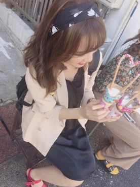「赤」｜「アイテム（タンクトップ）」を使った、⁽⁽ଘ( aya )ଓ⁾⁾さん（レディース・160cm）の秋コーディネート