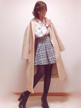 「URBAN RESEARCH（アーバンリサーチ）のアイテム（チェスターコート）」を使った、⁽⁽ଘ( aya )ଓ⁾⁾さん（レディース・160cm）の冬コーディネート