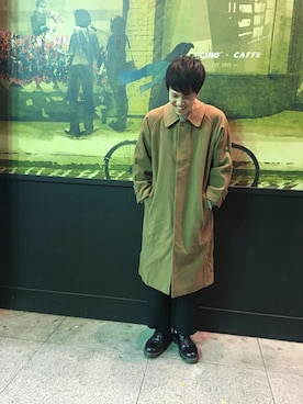 「Dr. Martens（ドクターマーチン）のDr.Martens (ドクターマーチン)/1461 3EYE GIBSON SHOES（その他シューズ）」を使った、pekoさん（メンズ・175cm）の冬コーディネート