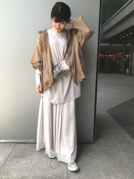 「Munich（ミューニック）のアイテム」を使った、アヤカさん（レディース・159cm）の春コーディネート