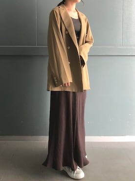 「SUPERGA（スペルガ）のアイテム」を使った、アヤカさん（レディース・159cm）の秋コーディネート