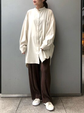 「SUPERGA（スペルガ）のアイテム」を使った、アヤカさん（レディース・159cm）の秋コーディネート