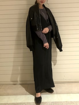 「sisii（シシ）のアイテム（その他アウター）」を使った、アヤカさん（レディース・159cm）の秋コーディネート