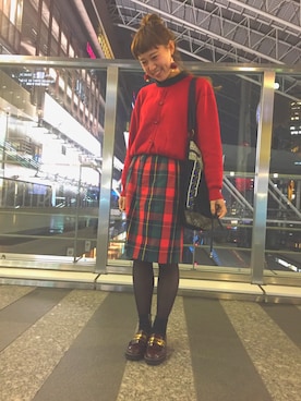 「ANNA SUI（アナスイ）のアイテム」を使った、noiriさん（レディース・161cm）の冬コーディネート