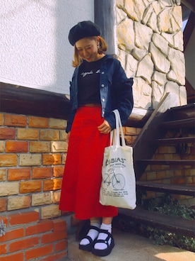 「ROSE BUD COUPLES （ローズ バッド カップルズ）のアイテム」を使った、noiriさん（レディース・161cm）の春コーディネート