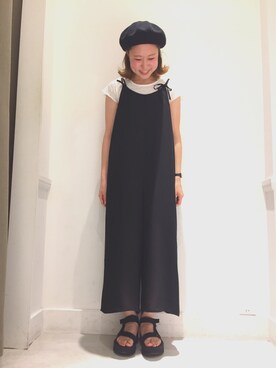 「ラフスタイル」｜「アイテム（つなぎ/オールインワン）」を使った、noiriさん（レディース・161cm）の夏コーディネート