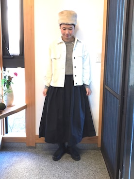 「n100（エヌワンハンドレッド）のアイテム」を使った、むぅさん（レディース・162cm）の冬コーディネート