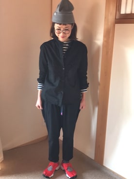 「ナイキエアリフト」｜「アイテム（帽子）」を使った、むぅさん（レディース・162cm）の冬コーディネート