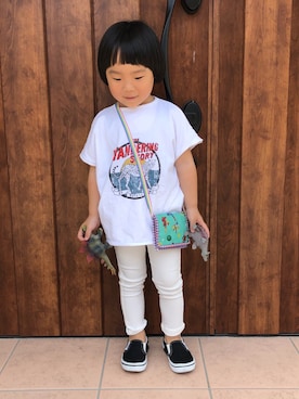 「fafa（フェフェ）のアイテム（財布/小物）」を使った、ka___iさん（キッズ・90cm）の夏コーディネート