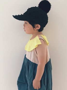 「frankygrow（フランキーグロウ）のアイテム（オールインワン・サロペット）」を使った、ka___iさん（キッズ・90cm）の夏コーディネート