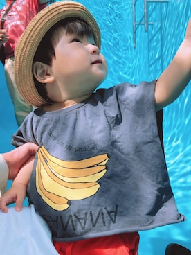 「maarook（マルーク）のアイテム（帽子）」を使った、ぎんのすけとすずのすけさん（キッズ・90cm）の冬コーディネート