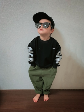 「kids」｜「アイテム（その他）」を使った、ぎんのすけとすずのすけさん（キッズ・110cm）の冬コーディネート