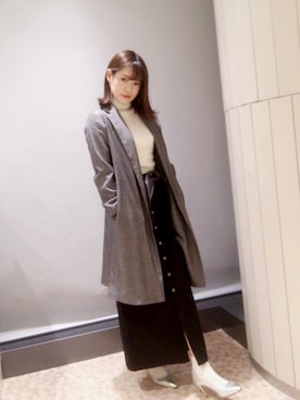「ロングピアス」｜あずあずさん（レディース・157cm）の秋コーディネート