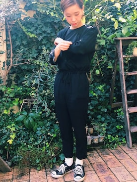 「FREAK'S STORE（フリークスストア）のアイテム（つなぎ/オールインワン）」を使った、山門 美紗希さん（レディース・162cm）の秋コーディネート