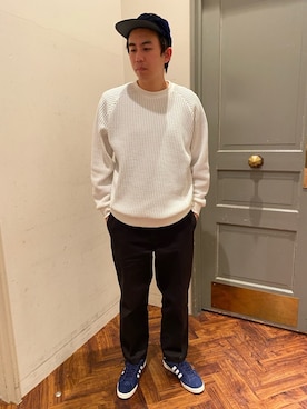 「NANO universe（ナノユニバース）のアイテム（スウェット）」を使った、nano・universe ららぽーと横浜 Mensさん（メンズ・170cm）の冬コーディネート
