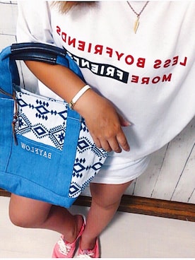 「ZARA（ザラ）のアイテム（Tシャツ/カットソー、ホワイト系）」を使った、manamiさん（レディース・150cm）の夏コーディネート