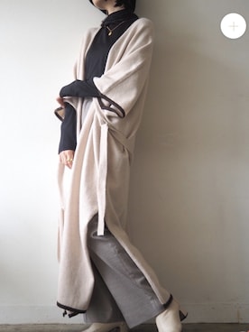 「Lumier（リュミエ）のアイテム（ポンチョ）」を使った、memeさん（レディース・159cm）の秋コーディネート
