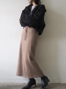 「Lumier（リュミエ）のアイテム（デニムジャケット）」を使った、memeさん（レディース・159cm）の冬コーディネート
