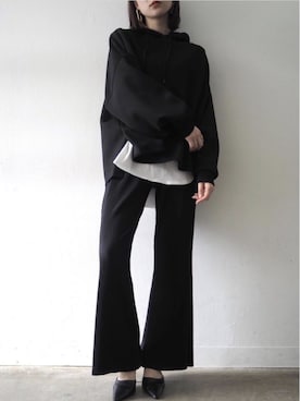 「Lumier（リュミエ）のアイテム（パーカー）」を使った、memeさん（レディース・159cm）の春コーディネート
