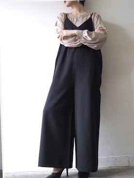 「Lumier（リュミエ）のアイテム（オールインワン・サロペット）」を使った、memeさん（レディース・159cm）の春コーディネート