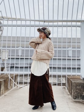 小山 愛梨さん（レディース・153cm）の冬コーディネート