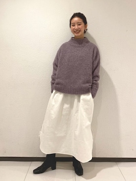 小山 愛梨さん（レディース・153cm）の冬コーディネート