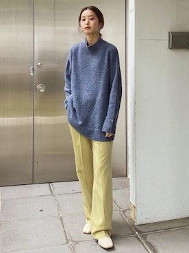 「ピスタチオ」｜「アイテム（ブーツ）」を使った、小山 愛梨さん（レディース・153cm）の秋コーディネート