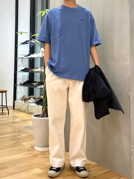 「LACOSTE」｜「アイテム（ブルゾン）」を使った、ショウゴさん（メンズ・182cm）の春コーディネート