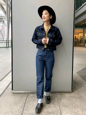 「アイテム（デニムジャケット）」を使った、yuriea1990さん（レディース・164cm・30代）の春コーディネート