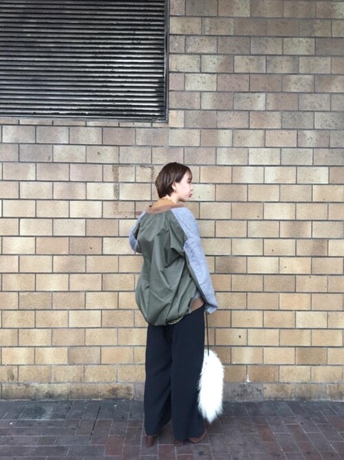 ルクールブランルクア大阪店スタッフ Le Coeur Blanc Le Coeur Blancのサロペット オーバーオールを使ったコーディネート Wear