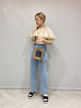 「でにむ」｜「アイテム（サンダル）」を使った、アラレさん（レディース・160cm）の春コーディネート