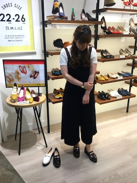「GU（ジーユー）のアイテム（オールインワン・サロペット）」を使った、ORientalTRaffic 阪急西宮ガーデンズ店さん（レディース・162cm）の夏コーディネート