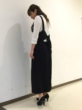 「GU（ジーユー）のアイテム（つなぎ/オールインワン）」を使った、ORientalTRaffic 阪急西宮ガーデンズ店さん（レディース・162cm）の秋コーディネート
