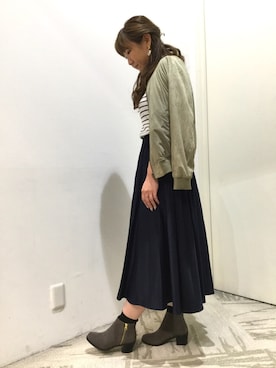 「ORiental TRaffic(ORiental TRaffic)」｜「アイテム（ブルゾン）」を使った、ORientalTRaffic 阪急西宮ガーデンズ店さん（レディース・162cm）の秋コーディネート