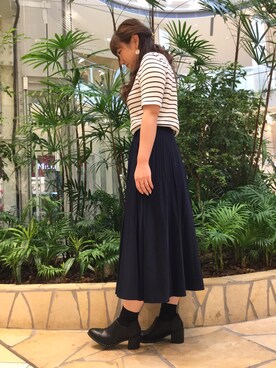 「スタッズ」｜「アイテム（レッグウェア）」を使った、ORientalTRaffic 阪急西宮ガーデンズ店さん（レディース・162cm）の秋コーディネート