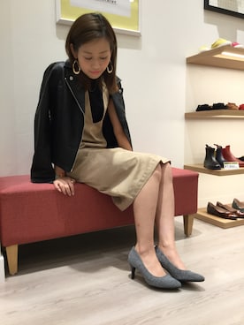 「ORiental TRaffic(ORiental TRaffic)」｜「アイテム（ライダースジャケット）」を使った、ORientalTRaffic 阪急西宮ガーデンズ店さん（レディース・162cm）の秋コーディネート