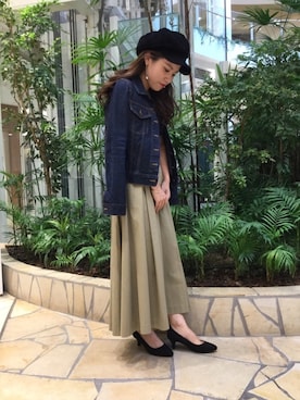「united arrows」｜「アイテム（デニムジャケット）」を使った、ORientalTRaffic 阪急西宮ガーデンズ店さん（レディース・162cm）の秋コーディネート