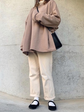 「reca（レカ）のアイテム（スウェット）」を使った、おはなさん（レディース・168cm）の冬コーディネート