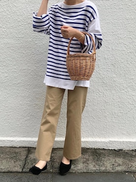 「Levi's（リーバイス）のアイテム（チノパンツ）」を使った、おはなさん（レディース・168cm）の夏コーディネート